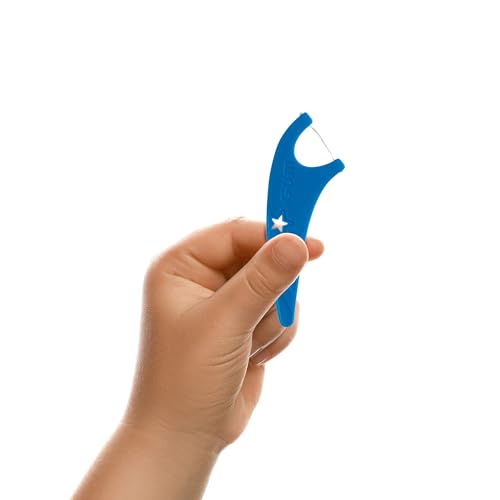 GUM Crayola Kids Flossers with Fluoride - Designed for Little Hands - Fun Grape Flavor - Easy to Use Kids Floss Picks for Children Ages 3+, 450ct