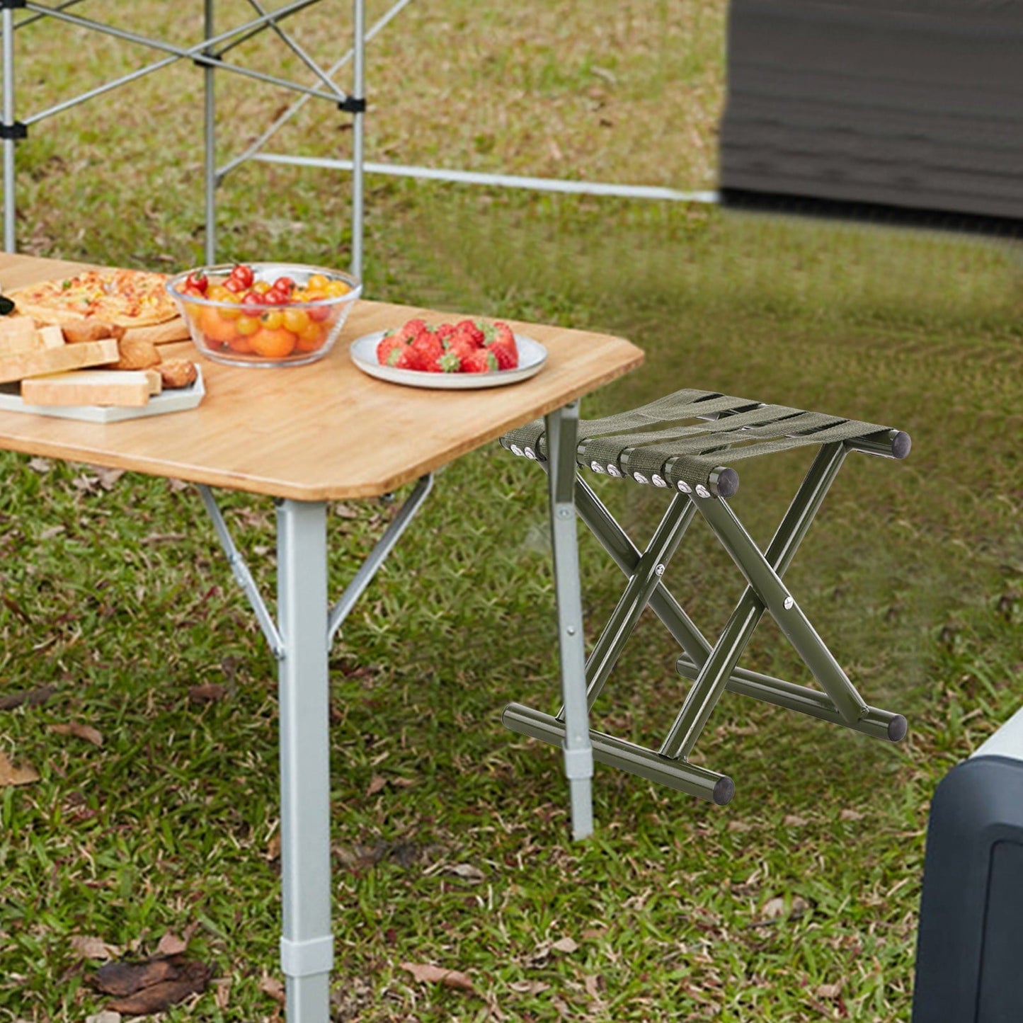 Kieccall Folding Camping Stool - Portable Chair For Fishing & Outdoor - Lightweight - Easy Carry