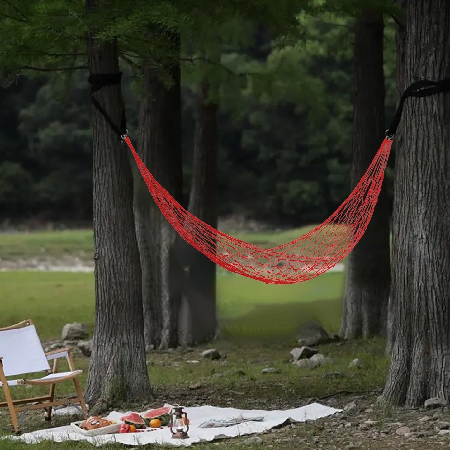 Kieccall Travel Hammocks Camping Hammocks Outdoor Sports Hammocks Mesh Nylon Sleeping Bed For Garden Beach Camping Hunting Hiking