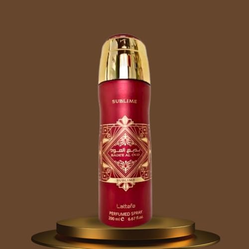 Lattafa Bade'e Al Oud Sublime - EDP Spray 100ML (3.4 OZ) & Deodorant Spray 200ML (6.7 OZ) Experience The Luxury of Woody & Aromatic Fragrance. (Value Pack)