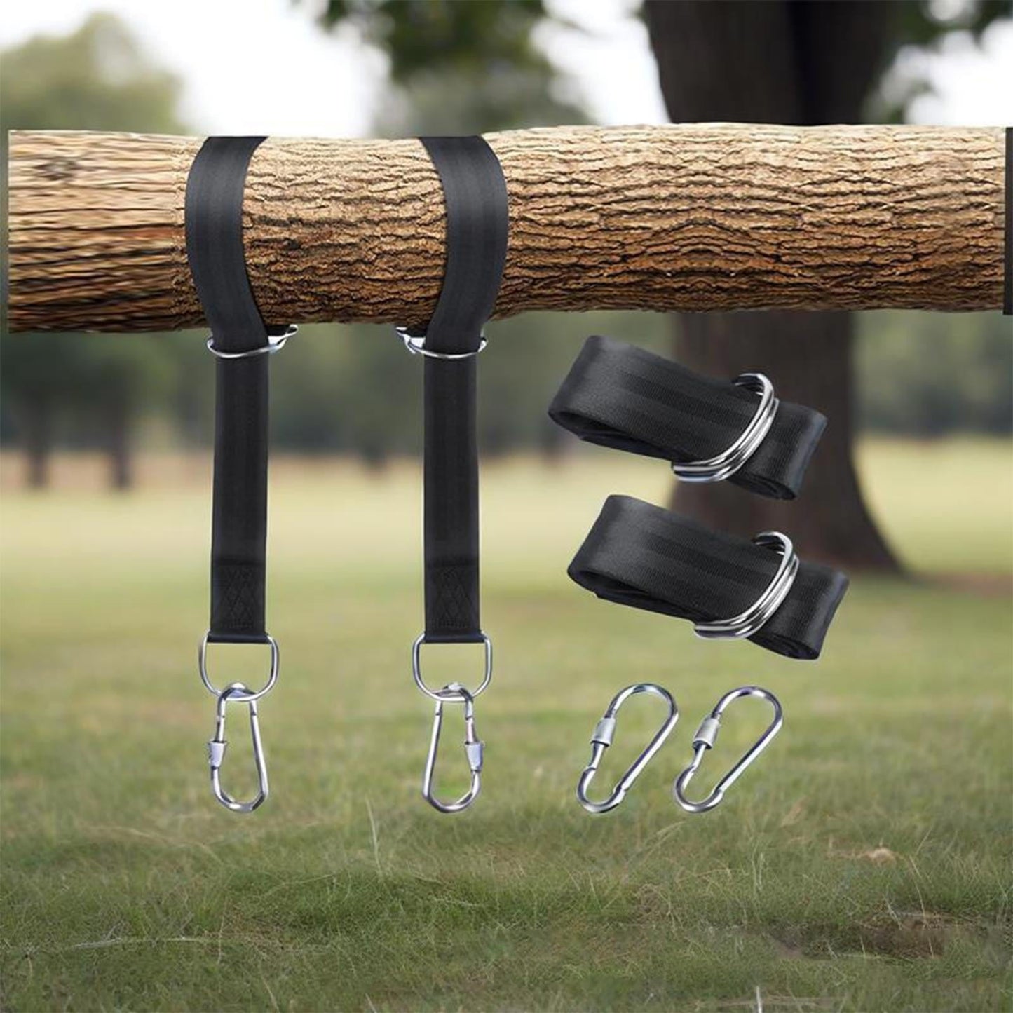 KCGYNP Camping Hammock Straps Set,Heavy Duty Polyester Tree Suspension for Outdoor Swing