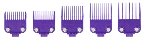 Andis 560997 OG Master Dual Magnet Attachment Clipper Guard Set, 5-Pack, Purple