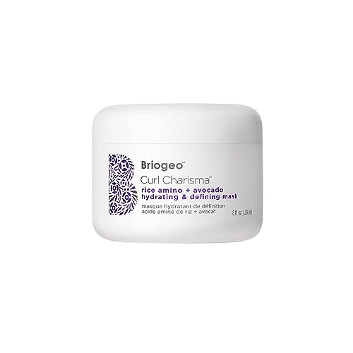 Briogeo Curl Charisma Rice Amino + Avocado Hydrating & Defining Mask, Hair Mask for Wavy, Curly, and Coily Hair, Deeply Nourishes and Defines Curl Pattern, Protein-Free, Vegan, Cruelty-Free
