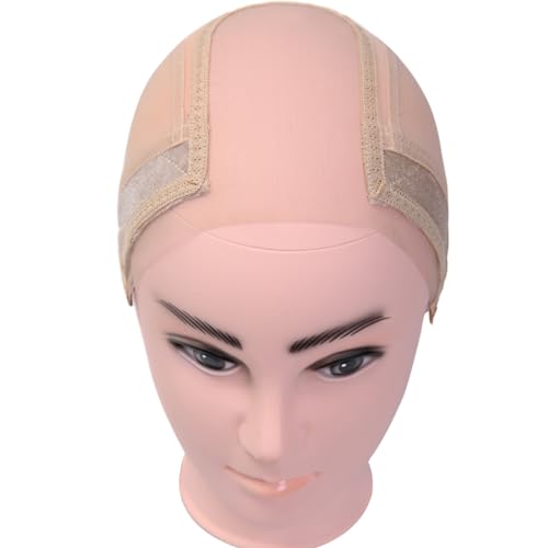 Lace Silicone Wig Grip Cap for Women,Wig Cap with Grip Band Adjustable,Used for Lace Wigs and Single Top Wigs-Lace Silicone Cap Let Your Wig Be Glueless.(Beige)