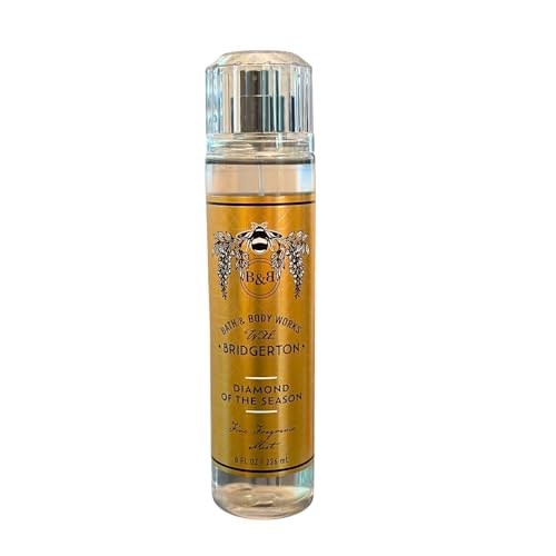 Bath & Body Works BRIDGERTON DIAMOND OF THE SEASON Fine Fragrance Mist Gift Set with a Red Bow for Holiday 8 fl oz - Pack of 3