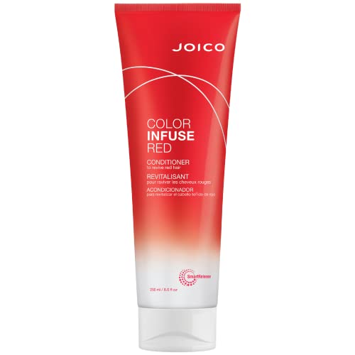 Joico Color Infuse Red Conditioner | For Red Hair | Instantly Refresh Red Tones | Boost Color Vibrancy & Shine | Protect Against Harmful UV Damage | With Rosehip Oil & Green Tea Extract