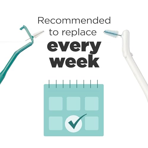 GUM Proxabrush Go-Betweens Refills - Wide - Compatible with GUM Permanent Handle - Reusable Interdental Brushes - Soft Bristled Dental Picks, 8ct(6pk)
