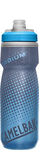 CamelBak Podium Chill Insulated Bike Water Bottle - Easy Squeeze Bottle - Fits Most Bike Cages - 21oz, Blue Dot