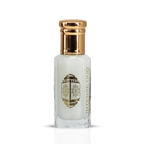 INTENSE OUD Musk Tahara Arabian Perfume Oil for Men & Women, Long Lasting Alcohol-Free Concentrated Fragrance, 12ml (0.40 oz) in Black Gift Box, White Musk & Vanilla Notes