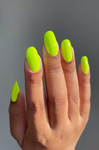 Cirque Colors Electric Daisy - Neon Highlighter Yellow Creme Nail Polish - 0.37 Fl Oz (11 mL) - Vegan & Cruelty-Free