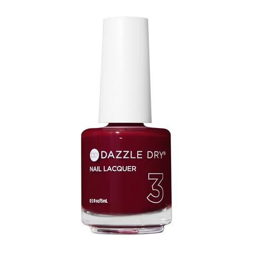 Dazzle Dry Nail Lacquer (Step 3) - Fast Track Cherry - A classic cherry red with blue undertones. Full coverage cream. (0.5 fl oz)