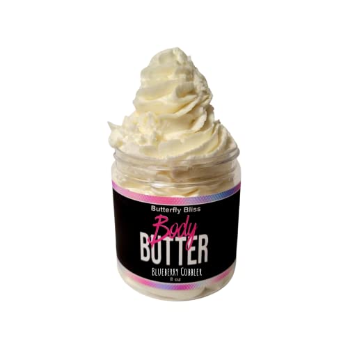 Banana Coconut Whipped Body Butter, natural lotion, organic, 8oz jar, made with shea butter, mango butter, coconut oil, almond oil