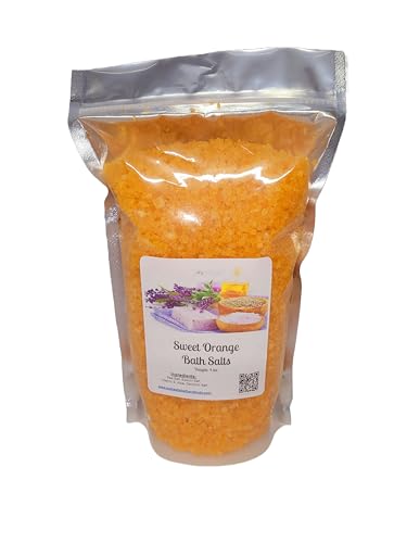 Bath Salts | 4lb Bag (64oz.) | Choose Your Scent | Epsom Salt | Sea Salt| Bathing | Body Care | Beauty | Relaxation | Spa | Pedicure | Manicure | Soak (Sweet Orange)