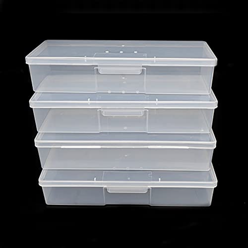 Clear Manicure Tool Box, Personal Nail Box Storage Case for Organizing, Plastic Nail Tool Box for Manicure Pedicure Kit (12pcs)