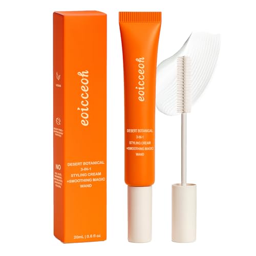 Hair Styling Cream, Desert Botanical 3-In-1 Styling Cream & Taming Wand - Smooth Frizz, Tame Flyaways, Style Edges, Versatile & Portable, for Styling Natural Beautiful Hair Radiant - 0.6 oz