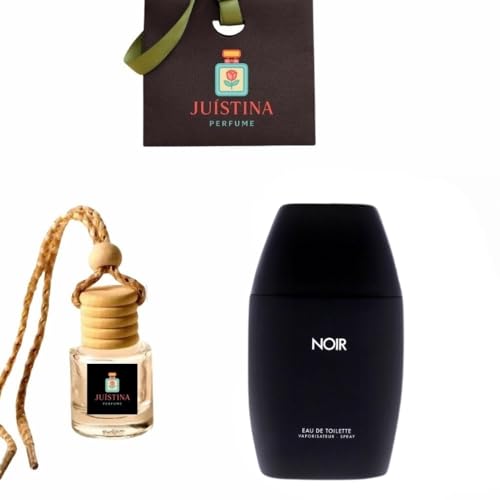 Cologne For Men Drakkar Noir Eau de Toilette 3.4 OZ 2 Pieces Set Bundle With - Hanging Car Smells