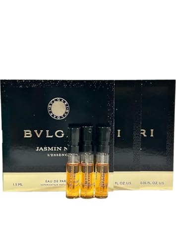 BVLGARI Jasmin Noir L'essence Perfume Sample vial WOMEN Vials 1.5 ml / 0.05 Fl Oz Pack of 3