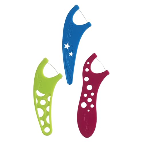 GUM Crayola Kids Flossers with Fluoride - Designed for Little Hands - Fun Grape Flavor - Easy to Use Kids Floss Picks for Children Ages 3+, 450ct