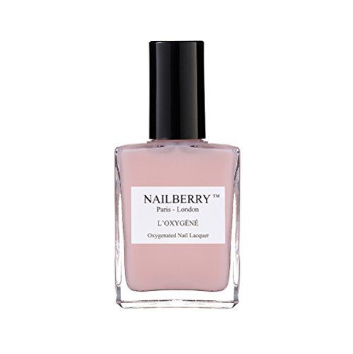 L'Oxygéné Oxygenated Nail Lacquer | Elegance | Light Pink Semi-Sheer Nail Polish | UV Protected Long-Wear Nail Polish | 12-Free | Vegan | Certified Halal | Cruelty & Gluten Free | 15 ml