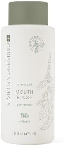 CariFree Naturals Mouth Rinse | pH Elevated, Fluoride-Free, with Magnolia Bark & Essential Oils, Organic Ingredients, Alcohol-Free, Dentist Recommended, Made in The USA, Wild Mint Flavor, 16 fl oz
