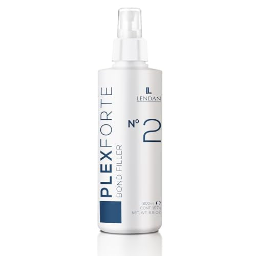 Lendan - Damaged Hair Repair Treatment - Plex Forte Nº2 Bond Filler - 200 ml - Strengthens Hair - Nourishes and Repairs Damaged Hair - Preserves Color Longer - Heat Protector