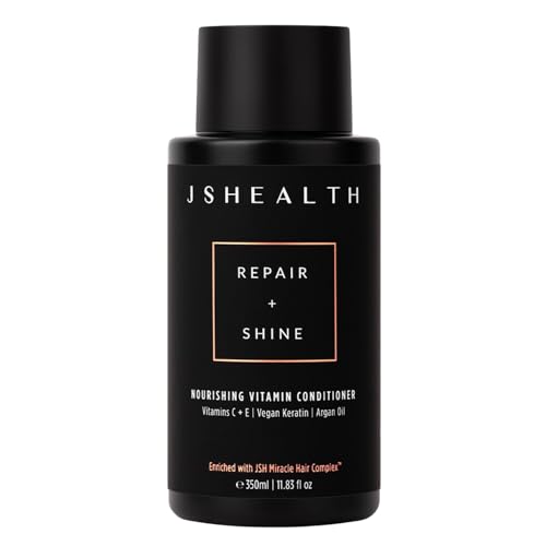 JSHealth Nourishing Conditioner - Vitamin-Enriched Deep Treatment for Dry, Colored Hair - With Keratin, Argan Oil, and Vitamins C & E | Sulfate-Free, Vegan, 350ml