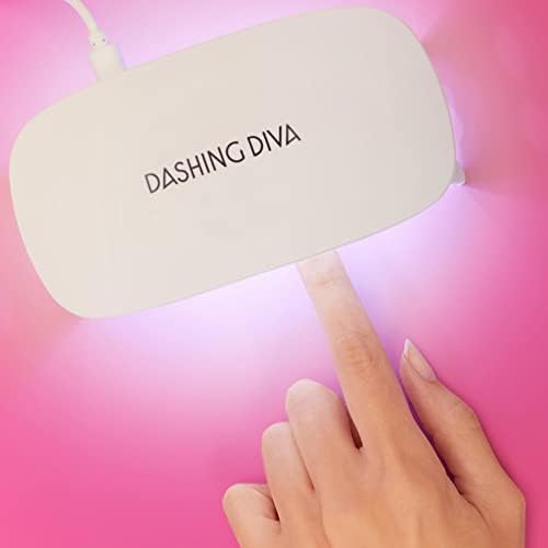 Dashing Diva Mini LED Gel Nail Lamp - Compact and Portable Light for Curing Semicured Nails & All Gel Products - Universal USB LED Lamp Includes USB Cord
