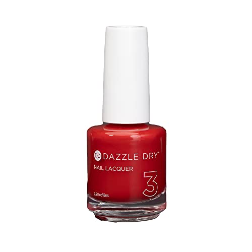 Dazzle Dry Nail Lacquer (Step 3) - Pep Rally - A bright tomato red with orange undertones. Full coverage cream. (0.5 fl oz)