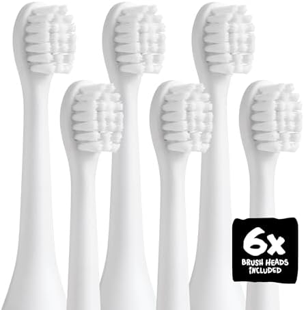 Kids Electric Toothbrush Replacement Heads – 6 Pack - Soft Bristles Brush Heads for Gentle Care, 18 Months Supply