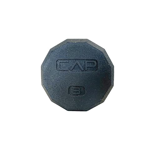 CAP Barbell Cap 90 LB Coated Hex Dumbbell Weight, New Edition, Black, (SDRIS-90)