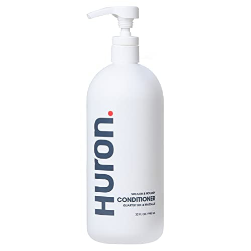 Huron Men’s Conditioner - Lightweight, Hydrating Conditioner - Eliminates Frizzy Hair, Moisturizes, & Restores Shine - Clean & Invigorating Scent - 100% Vegan Ingredients & Cruelty-Free - 32 Fl Oz