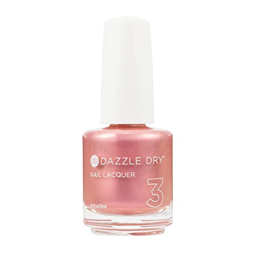 Dazzle Dry Nail Lacquer (Step 3) - Rose Princess - A light dusty rose shimmer. Full coverage shimmer. (0.5 fl oz)