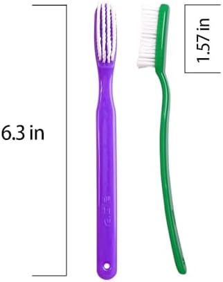 Hard & Firm Toothbrush Stiff Bristle Brush for Smokers Oral Care Teeth Whitening Cleaning for Adult Travel Pack of 24