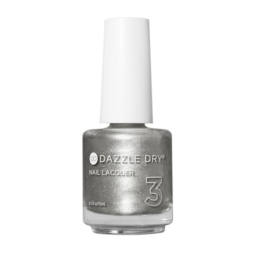 Dazzle Dry Nail Lacquer (Step 3) - Love Potion - A true metallic silver. Full-coverage metallic. (0.5 fl oz)