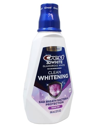 Crest 3D White Multi-Care Whitening Rinse, Glamorous White, Fresh Mint-32 oz, 946 milliter