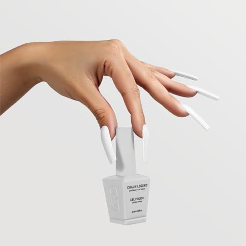 Chaun Legend UV Gel Nail Polish, 0.5 Ounce Long Lasting Salon Quality, Bubble Free Professional Manicures, Quick Dry, High Shine, Can't Elope LG5032 (creamy white)