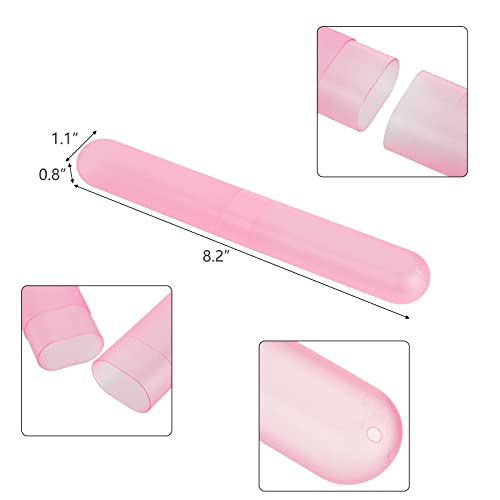 Hedume 35 Pieces Travel Toothbrush Case, 7 Colors Portable Plastic Dust-proof Breathable Toothbrush Holder for Travel, Camping, Home, School, Business