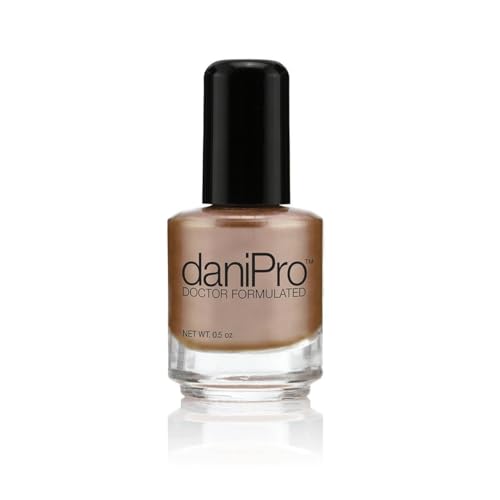 daniPro Doctor Formulated Nail Polish Babe It's You-Pearlescent Mocha Fingernail Polish & Toenail Polish, 0.5 oz with Undecylenic Acid, Biotin & Vitamins - Vegan Formula for Healthy Nails - USA-Made