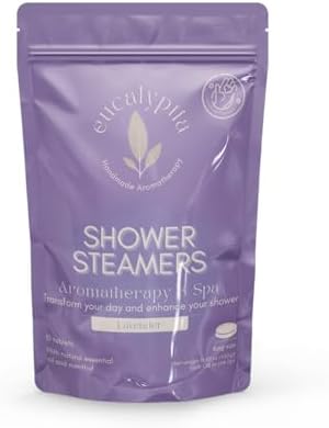 Lavanader Shower Steamers – 10 Pack Aromatherapy Tablets for Relaxation, Stress Relief, Handmade Natural Essential Oils, Spa Shower Tablets, Perfect Birthday Gifts for Women (Lavender)