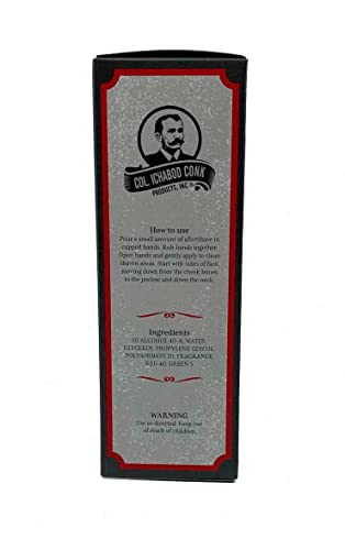 Colonel Ichabod Conk Bay Rum After Shave Cologne 4 Fl. Oz. Glass Bottle