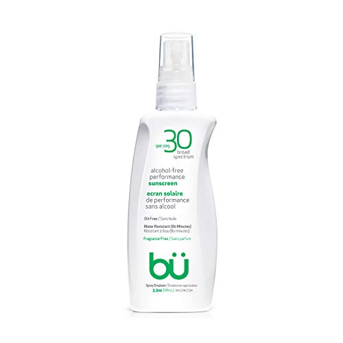 Bu SPF 30 Ultrafine WOWmist Sunscreen Spray - Clear, Non Greasy, Non Toxic, Non Comedogenic. Sweat & Water-Resistant. Travel, Sport, Sensitive Skin (Fragrance-Free, 3.3 oz)