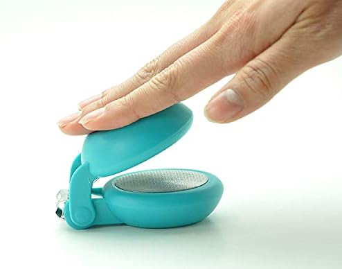 HARAC Special Needs Nail Clippers for Arthritic Hands, Senior and Kids, Adapted Nail Clipper for Fingernail and Thick Toenail, Made in Japan (Blue)