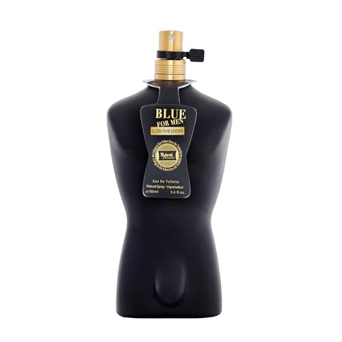 Hybrid & Company Blue For Men Ultra Noir Eau De Toilette Vaporisateur Natural Spray 3.4 Fl Oz