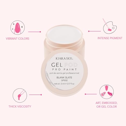 KIARA SKY Gel Paint Pod for Nail Art 0.17 fl oz - Blank Slate
