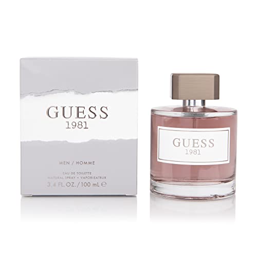 GUESS 1981 Men/Homme Eau de Toilette 3 Piece Gift Set - Cologne Spray 3.4 Fl. Oz., Deodorizing Body Spray 6.0 Oz., & Shower Gel 6.7 Fl. Oz.