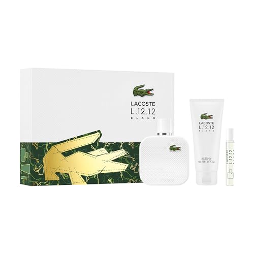 Lacoste L.12.12 Blanc 3 Piece Eau de Toilette Gift Set (Two Eau de Toilette Sprays, Perfumed Shower Gel)