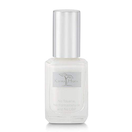 Karma Organic Natural Nail Polish-Non-Toxic Nail Art, Vegan and Cruelty-Free Nail Paint (French White)