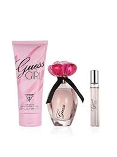 Guess Girl 3 Pc Gift Set 3.4oz EDT Spray, 0.5oz EDT Spray, 6.7oz Body Lotion GIFTSET
