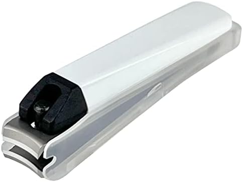 Kai Nail Clippers Type 001S White Stainless Steel Fingernail Toenail Thick Nail Clipper Cutter KE0121 with File & Catcher for Adult Seniors Men Women Made in Japan