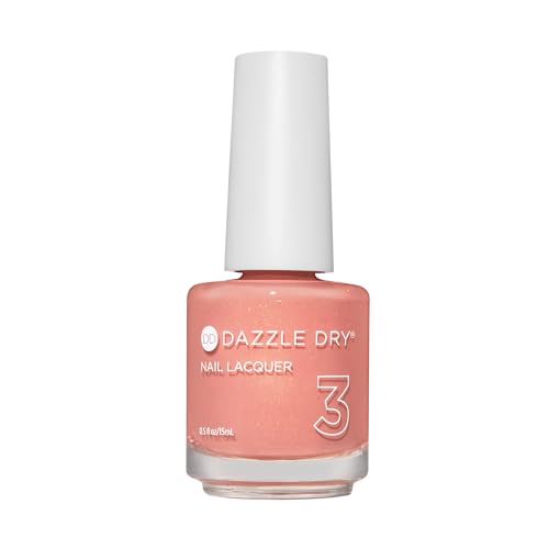 Dazzle Dry Nail Lacquer (Step 3) - Sunset Glow - A semi-sheer peach with a subtle orange/gold shimmer. Semi-sheer shimmer. (0.5 fl oz)